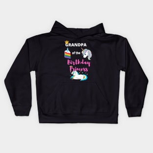 Grandpa of the Birthday Princess Kids Hoodie